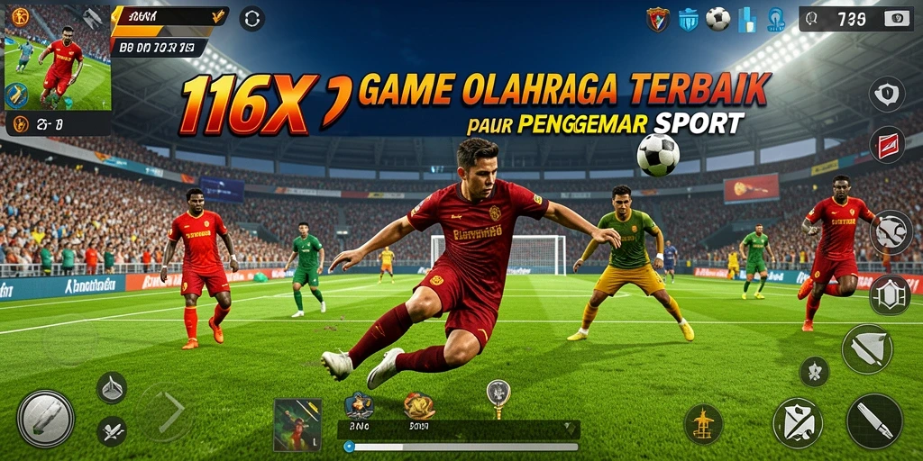 Screenshot utama <strong>116X</strong> menampilkan pengalaman bermain olahraga yang seru dan menarik.