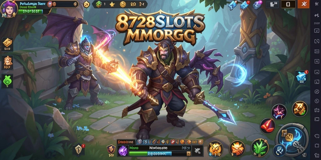 Tangkapan layar menampilkan pertarungan epik dalam 8728SLOTS.