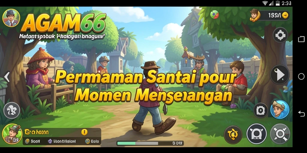 Screenshot AGAM66 menampilkan gameplay seru dan penuh warna.