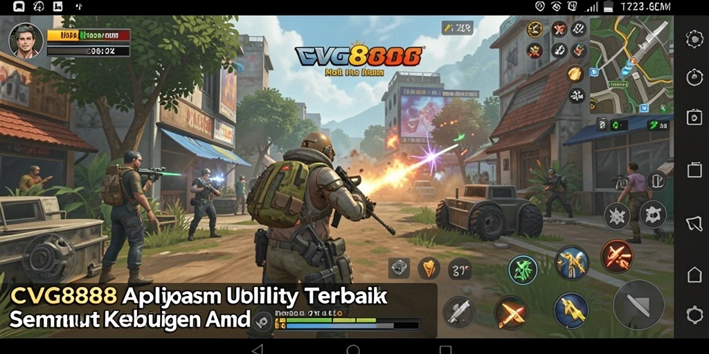 Tampilan antarmuka utama CVG8888 dengan berbagai fitur Utility.