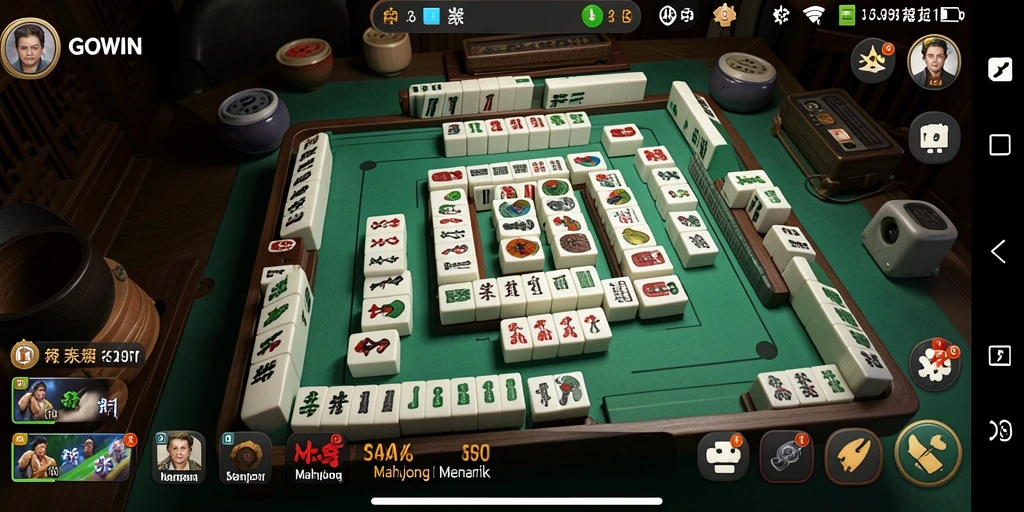 Tampilan gameplay GOWIN yang seru dan menarik dalam permainan Mahjong.