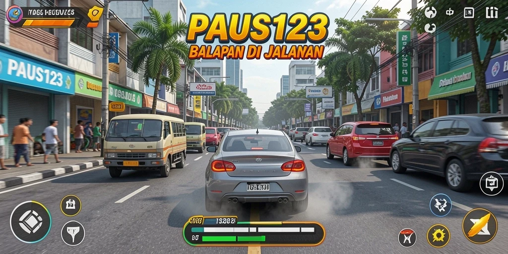 Gameplay PAUS123 menunjukkan balapan seru di lintasan yang bervariasi.