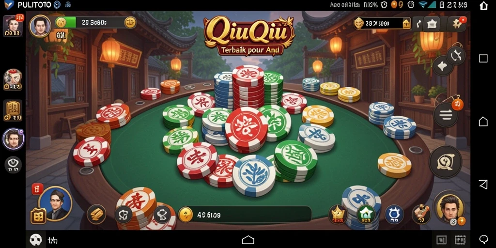 Screenshot gameplay PULITOTO dengan suasana QiuQiu yang seru.