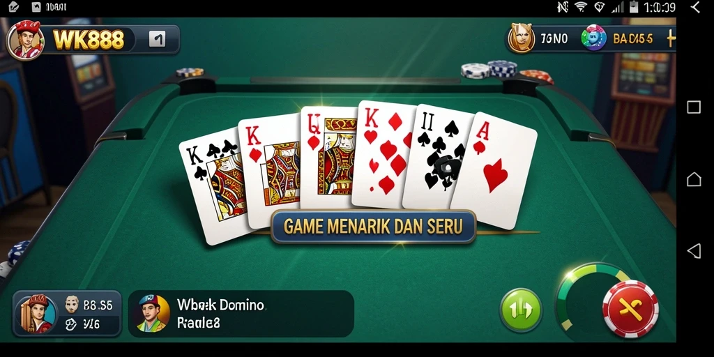 Tangkapan layar gameplay Domino yang seru di WK888.